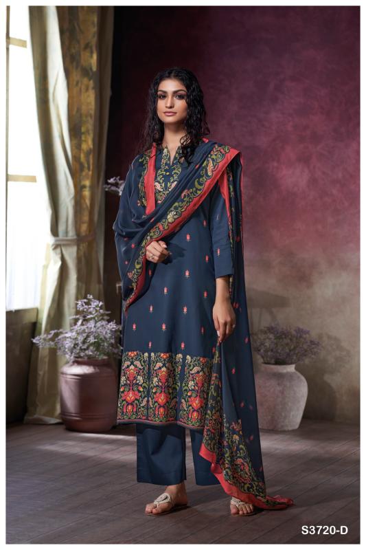 Ganga Tamsin 3720 catalog unstitched salwar kameez wholesale pakistan