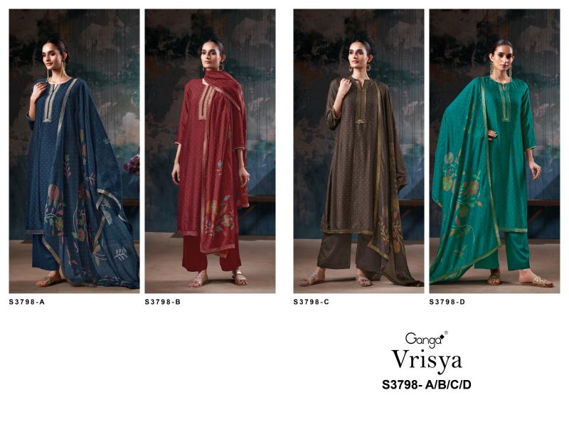 Ganga Vrisya 3798 catalog wholesale salwar kameez india surat
