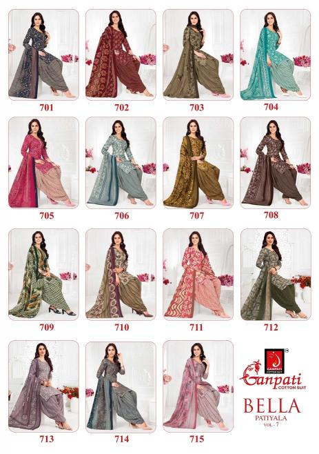 Ganpati Bella Patiyala Vol-7 – Dress Material - Wholesale Catalog