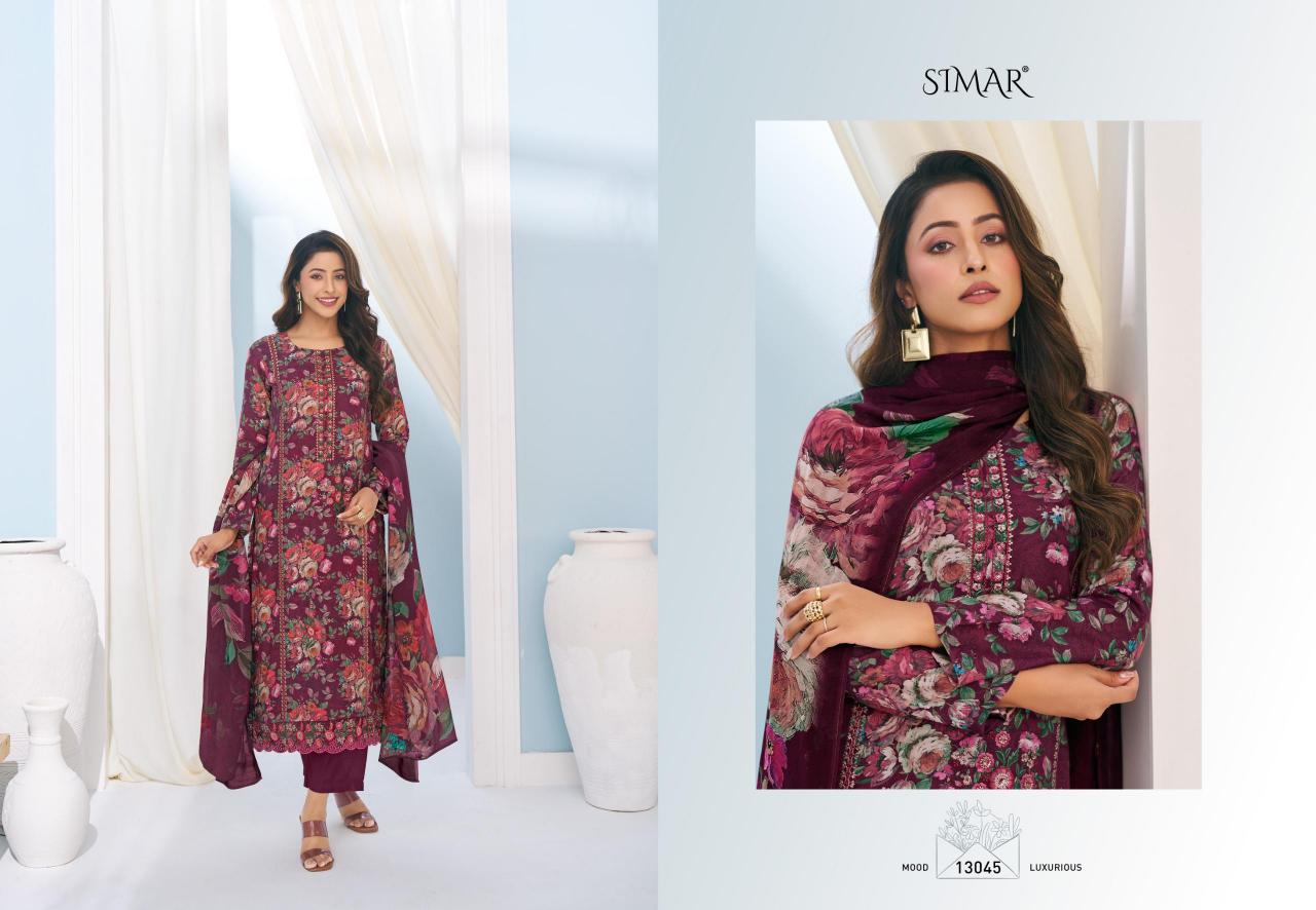 Glossy Simar Naaz Muslin catalog salwar kameez material wholesale in mumbai