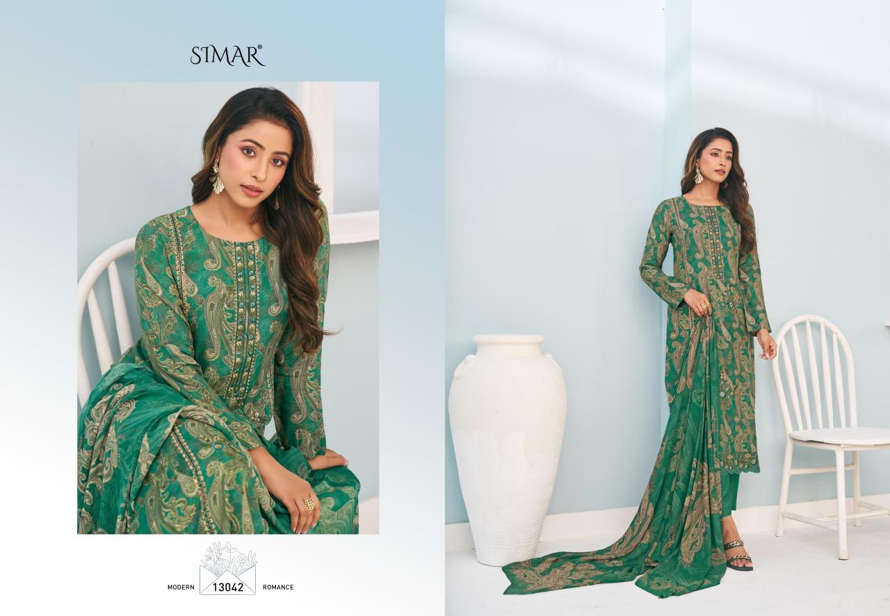 Glossy Simar Naaz Muslin catalog salwar kameez material wholesale in mumbai