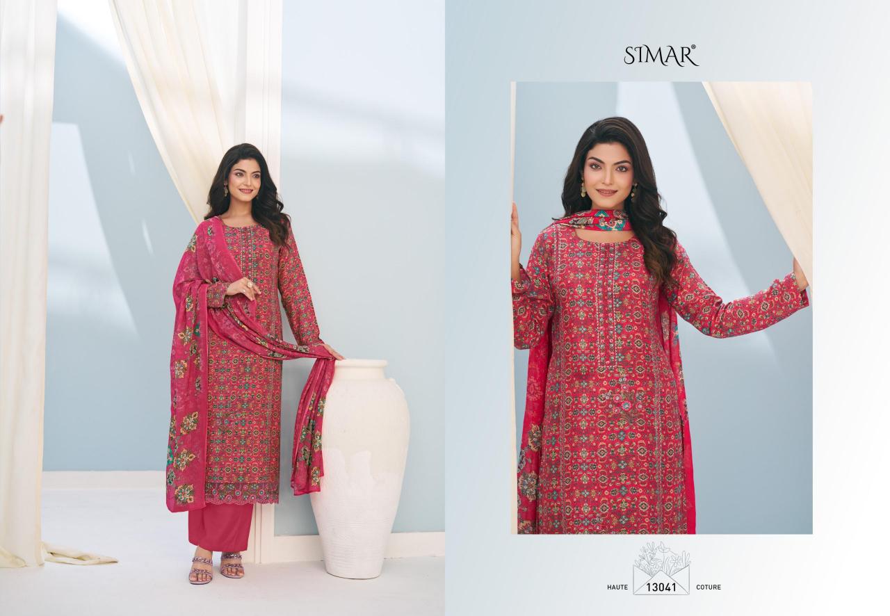 Glossy Simar Naaz Muslin catalog salwar kameez material wholesale in mumbai