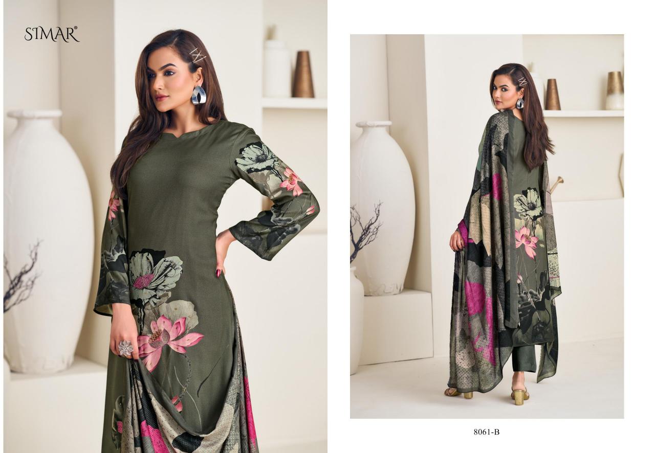 Glossy Simar Treasure Muslin catalog wholesale market for salwar kameez in delhi