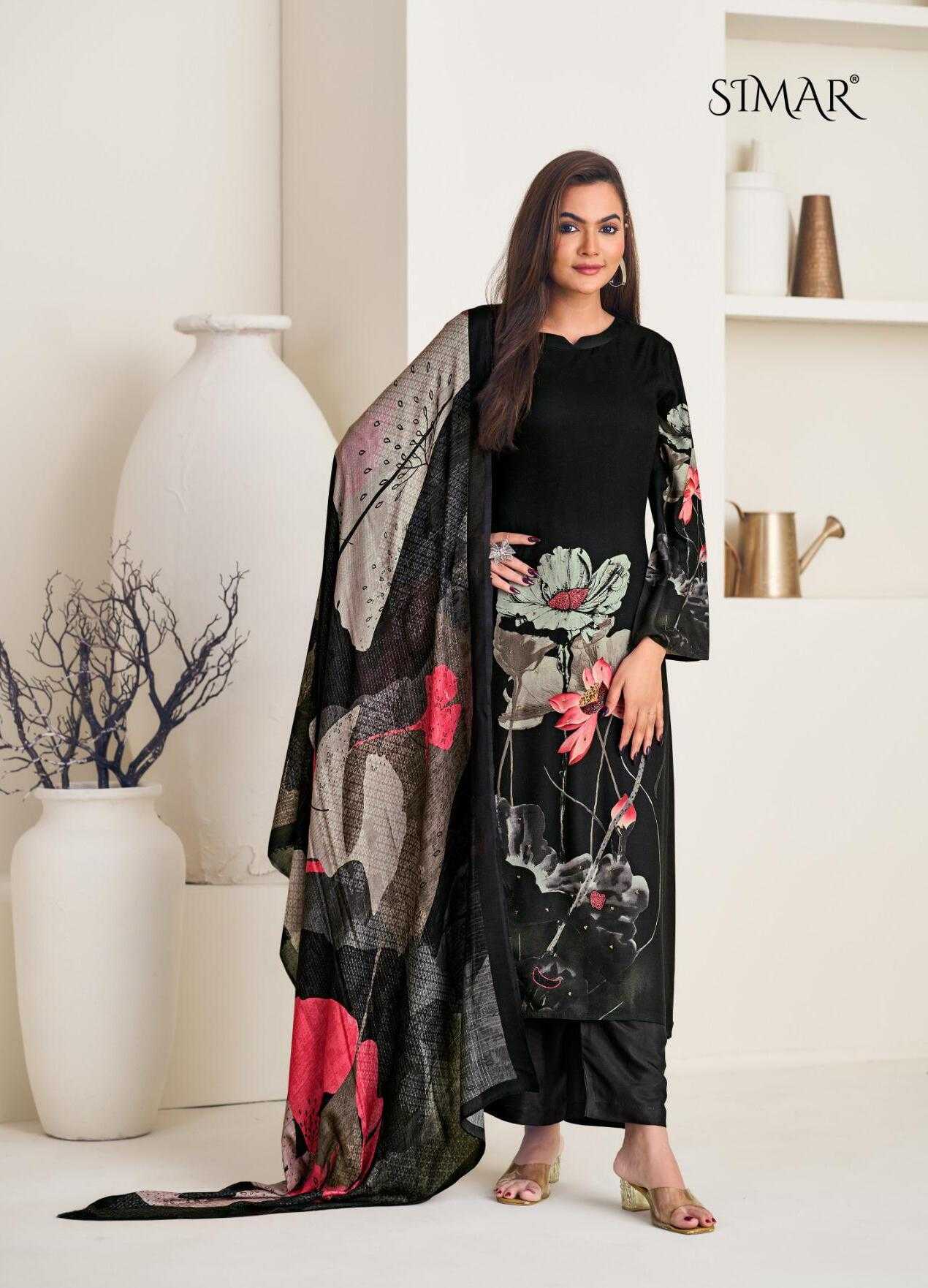 Glossy Simar Treasure Muslin catalog wholesale market for salwar kameez in delhi