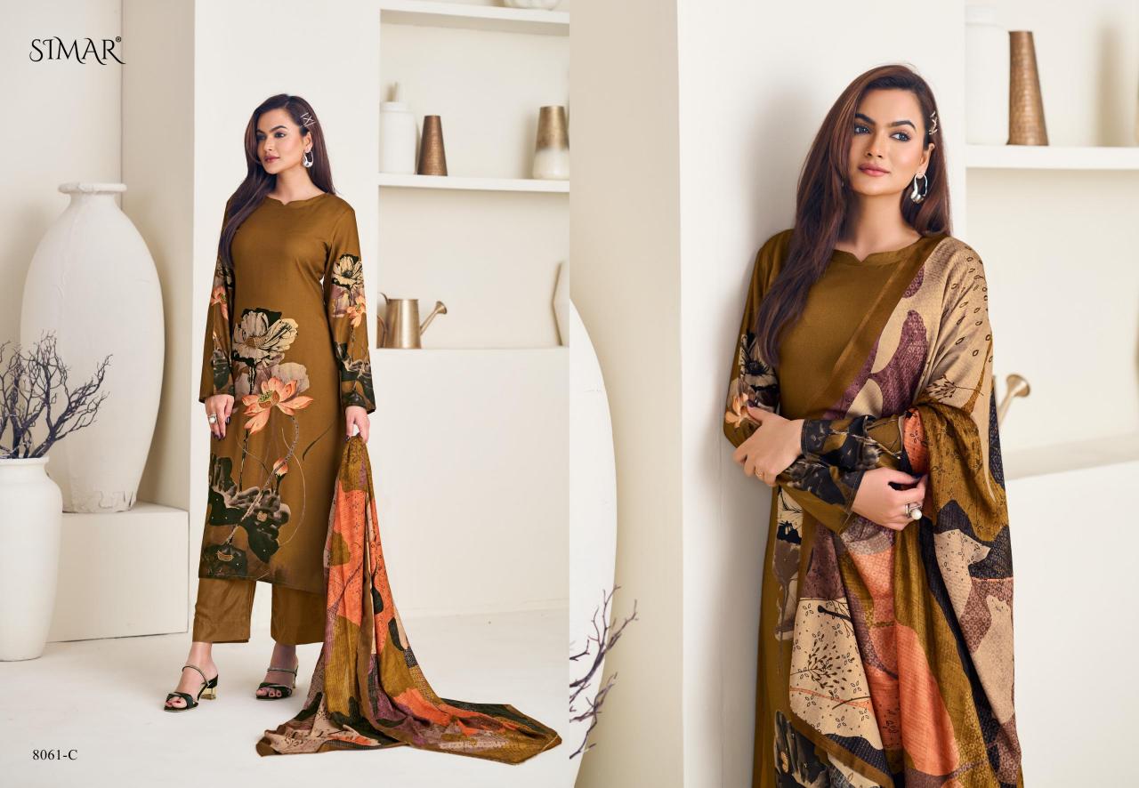 Glossy Simar Treasure Muslin catalog wholesale market for salwar kameez in delhi