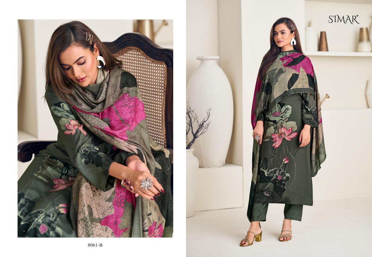 Glossy Simar Treasure Muslin catalog wholesale market for salwar kameez in delhi