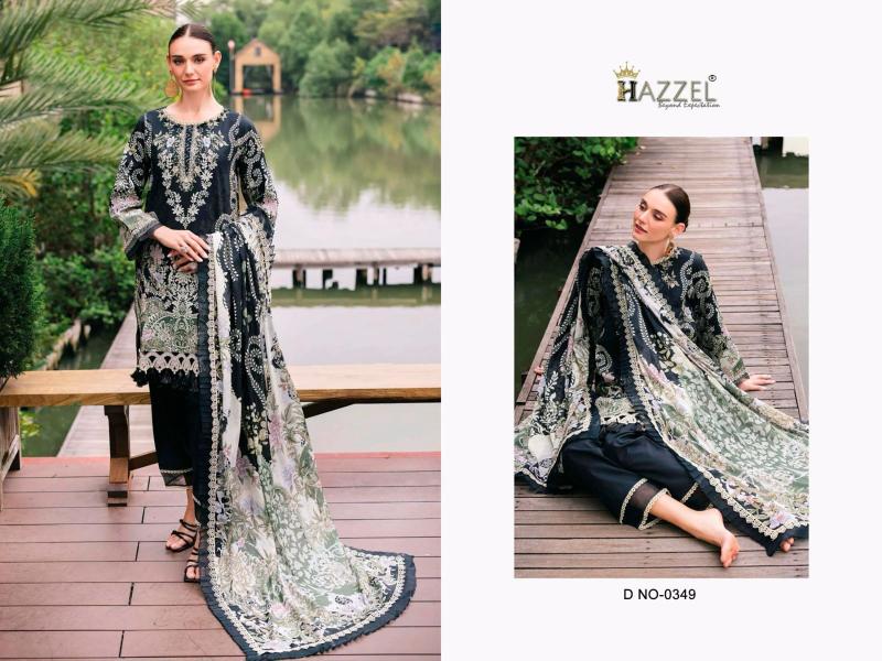 Hazzel 0349 catalog pakistani wholesale replica suits in delhi