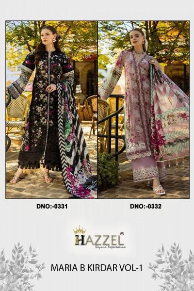 Hazzel Maria B Kirdar Vol 1 catalog Chiffon Dupatta wholesale pakistani suits in delhi