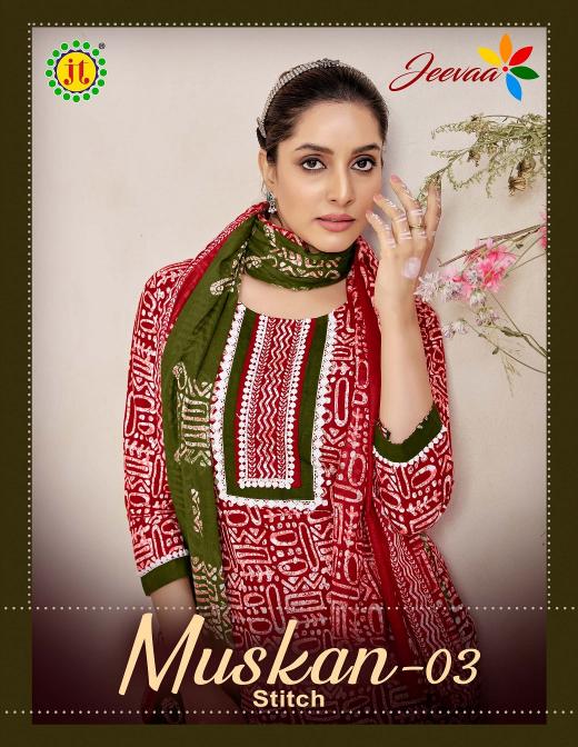 JT Muskan Vol-3 – Kurti Pant With Dupatta - Wholesale Catalog