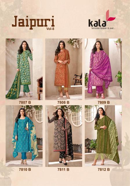 Kala Jaipuri Vol-8 – Dress Material - Wholesale Catalog