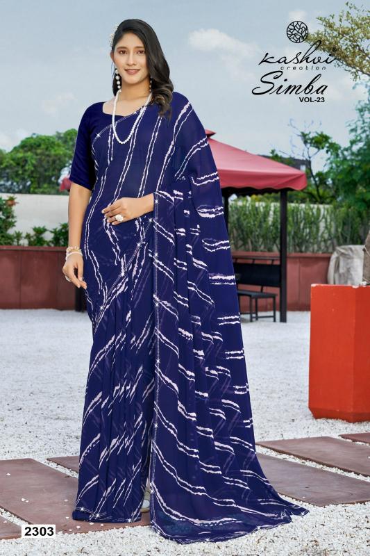 Kashvi Simba Vol 23 catalog bollywood replica sarees wholesale in surat