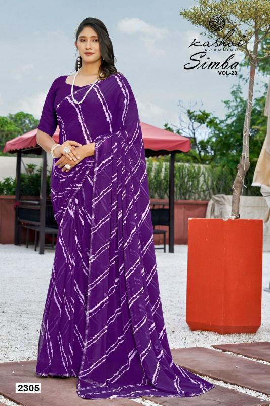 Kashvi Simba Vol 23 catalog bollywood replica sarees wholesale in surat