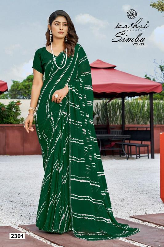 Kashvi Simba Vol 23 catalog bollywood replica sarees wholesale in surat