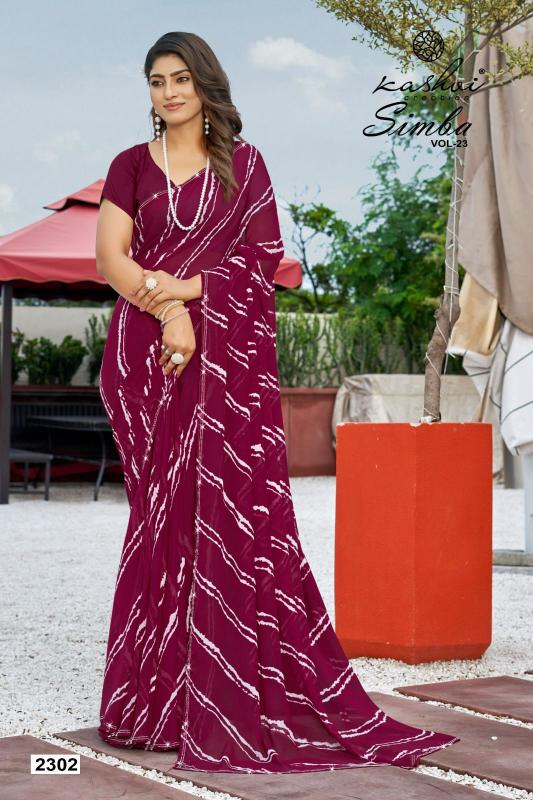 Kashvi Simba Vol 23 catalog bollywood replica sarees wholesale in surat