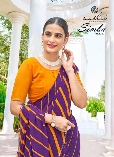 Kashvi Simba Vol 27 catalog surat saree market wholesale low price list