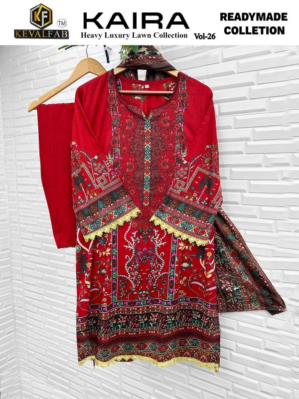 Keval Kaira Vol-26 – Readymade Karachi Kurti Pant With Dupatta - Wholesale Catalog