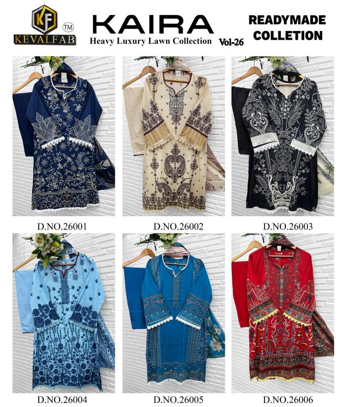 Keval Kaira Vol-26 – Readymade Karachi Kurti Pant With Dupatta - Wholesale Catalog