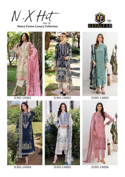 Keval Nx Hit Vol-14 – Karachi Dress Material - Wholesale Catalog 