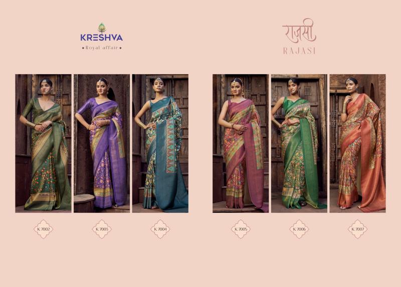 Kreshva Rajasi catalog surat silk saree dealers