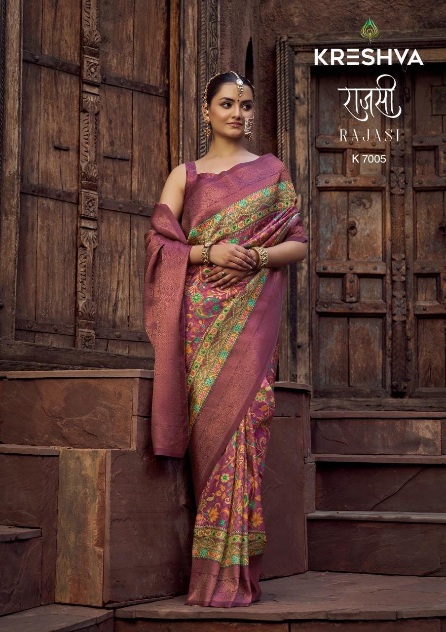 Kreshva Rajasi catalog surat silk saree dealers