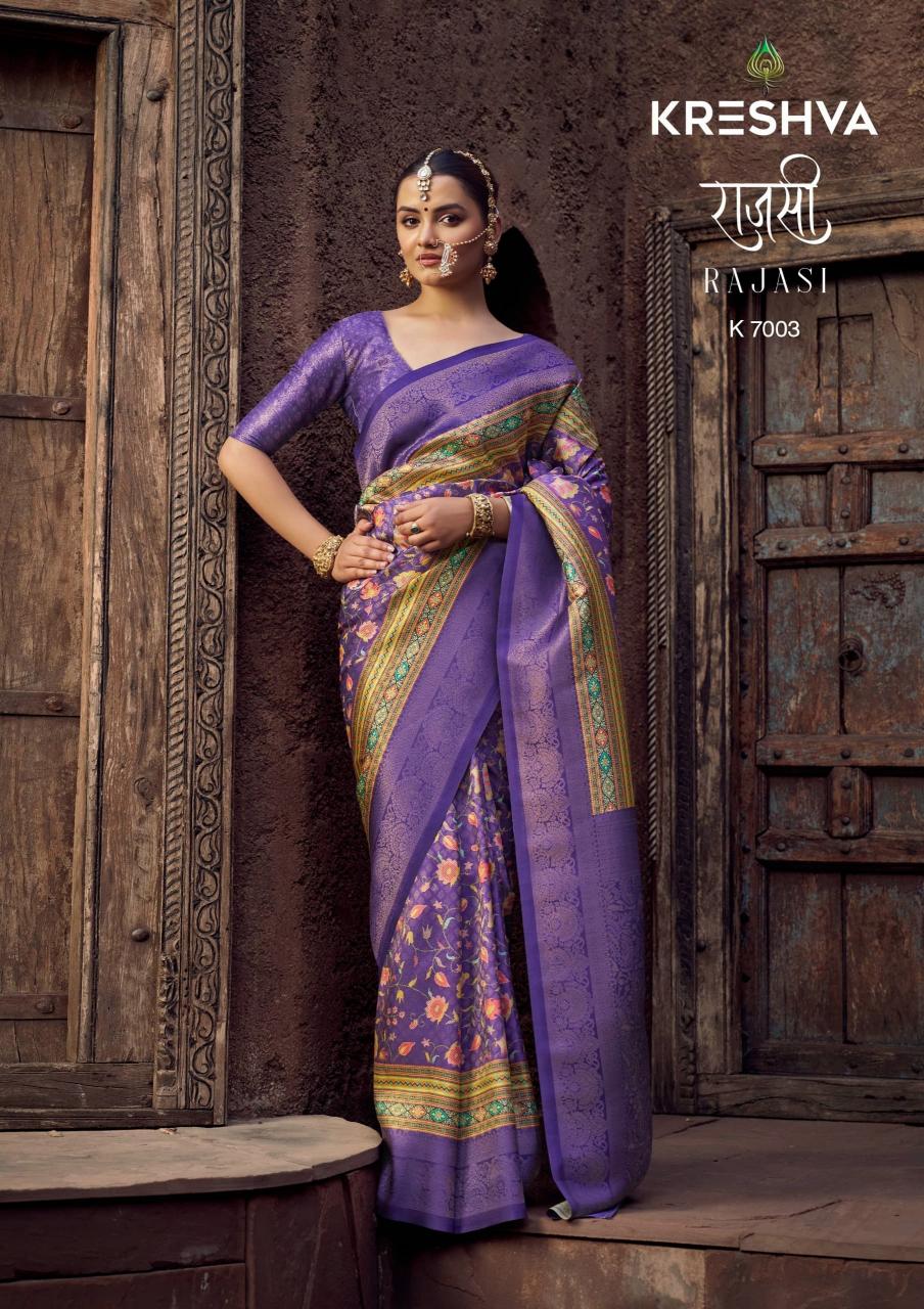 Kreshva Rajasi catalog surat silk saree dealers