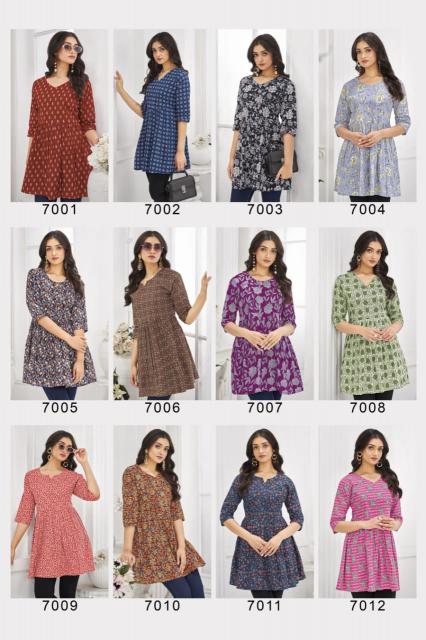 Laado Zara Vol-7 – Short Tunic Tops - Wholesale Catalog