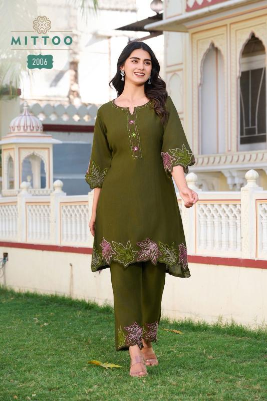 Mittoo Krivaa catalog Viscose modest co ord sets pakistan