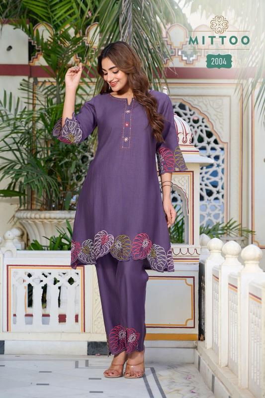 Mittoo Krivaa catalog Viscose modest co ord sets pakistan