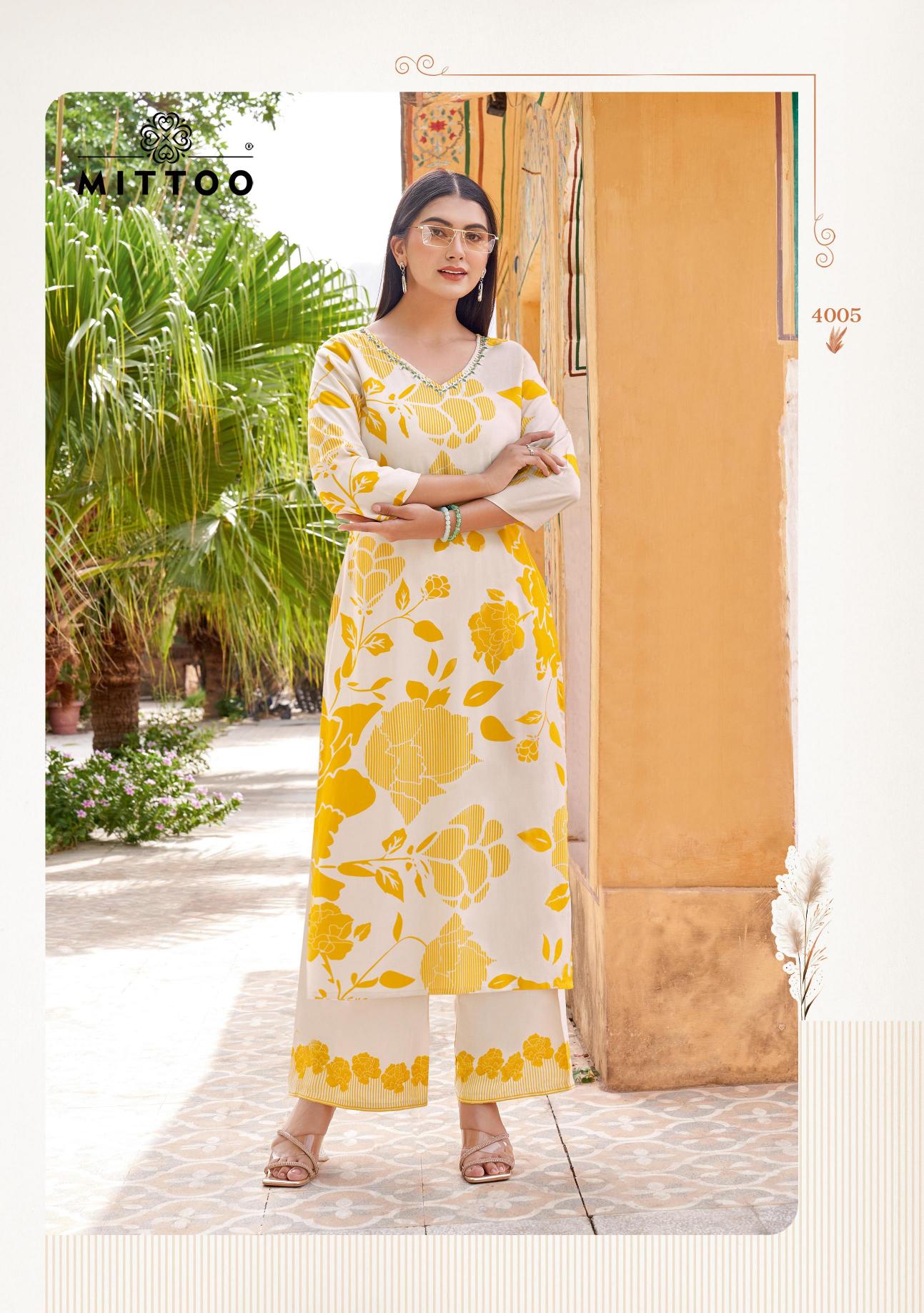 Mittoo Naisha catalog coord set for women wholesale