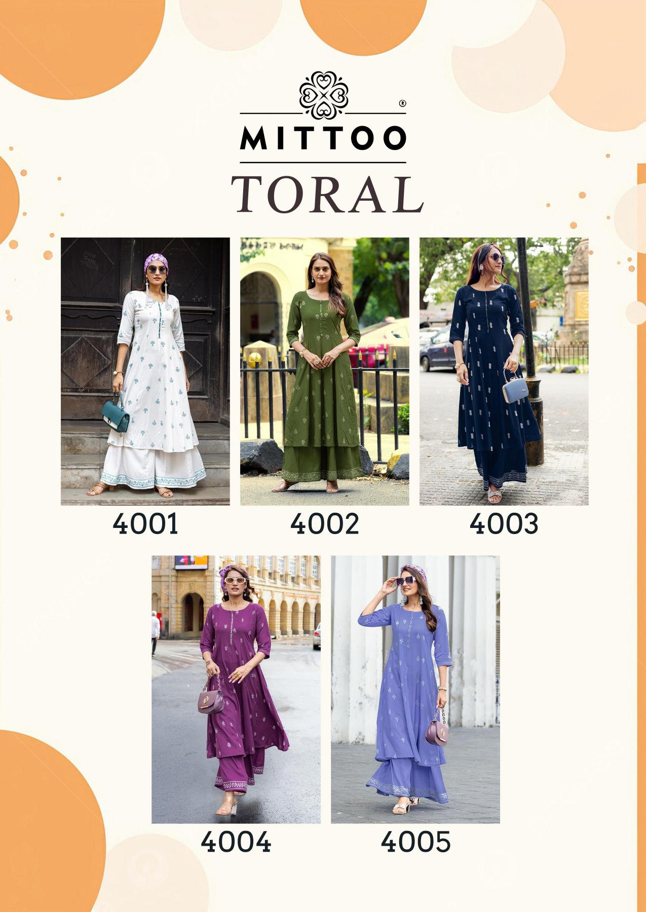 Mittoo Toral Catalog modest co ord sets summer