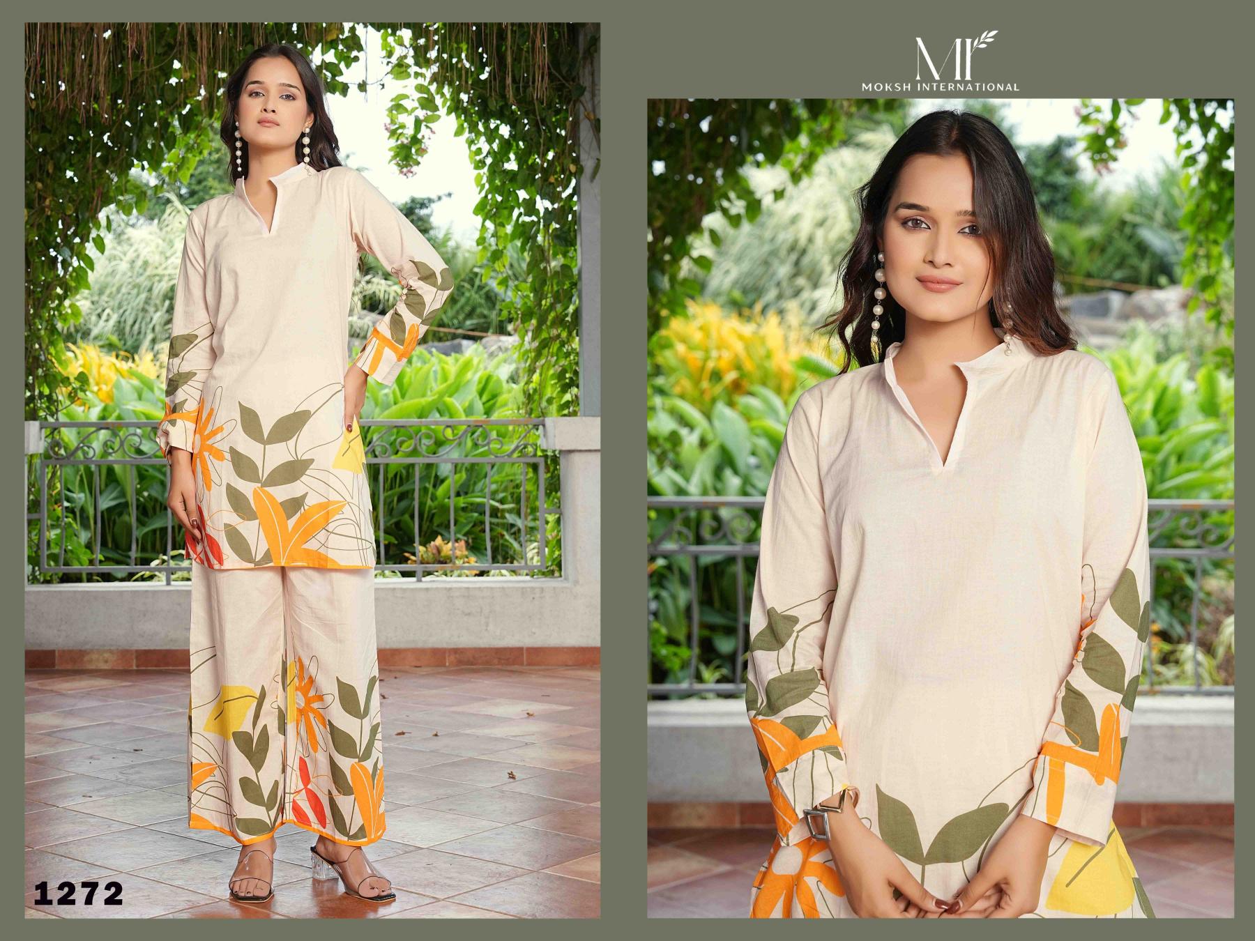 Moksh International Nature vol 1 catalog modest co ord sets pakistan