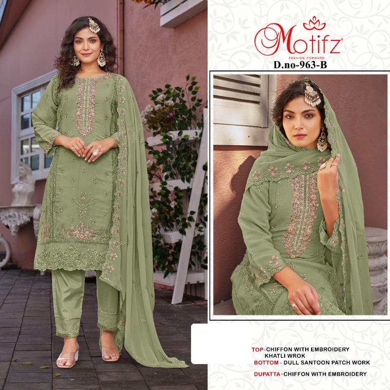 Motifz 963 catalog wholesale pakistani suits 