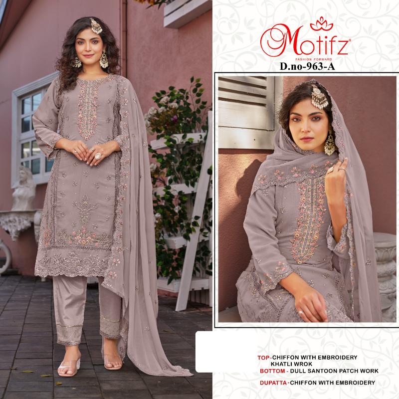Motifz 963 catalog wholesale pakistani suits 