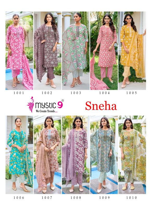 Mystic 9 Sneha vol 1 catalog indian kurtis 2025
