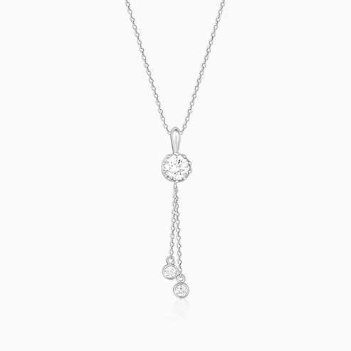 Nitya 925 Silver Elegance On The Rise Necklace