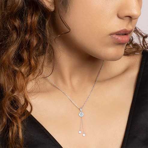 Nitya 925 Silver Elegance On The Rise Necklace