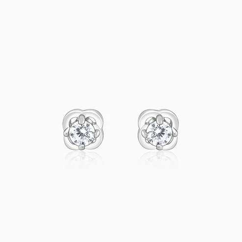 Nitya Silver Bloomfire Zirconia Earrings