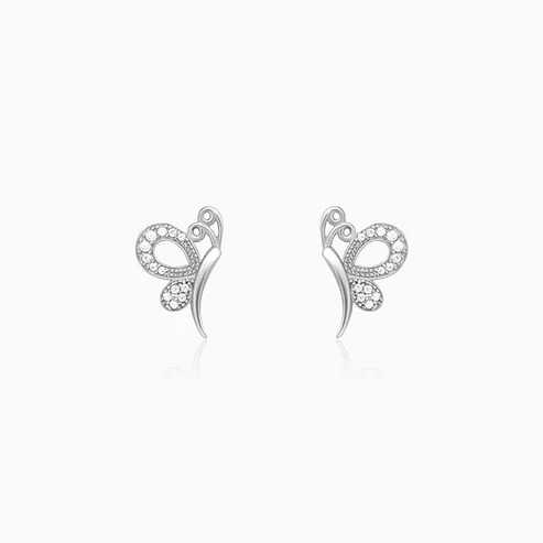 Nitya Silver Butterfly Studs