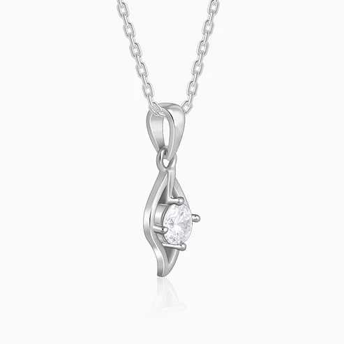 Nitya Silver Falling Dew Pendant With Link Chain