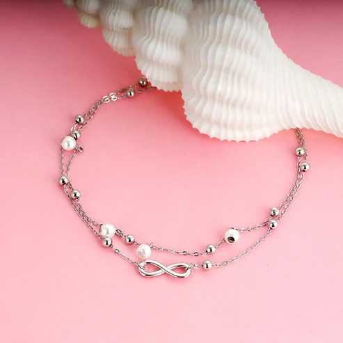 Nitya Silver Infinity Anklet