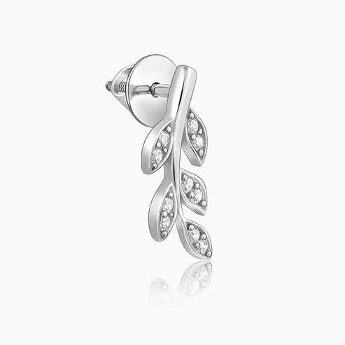 Nitya Silver Leaf Earrings
