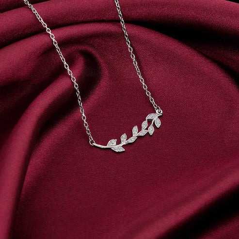 Nitya Silver Leaf Necklace