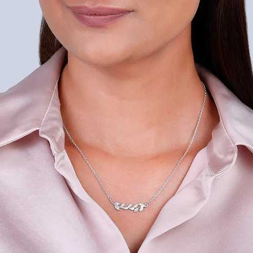 Nitya Silver Leaf Necklace