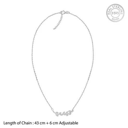 Nitya Silver Leaf Necklace
