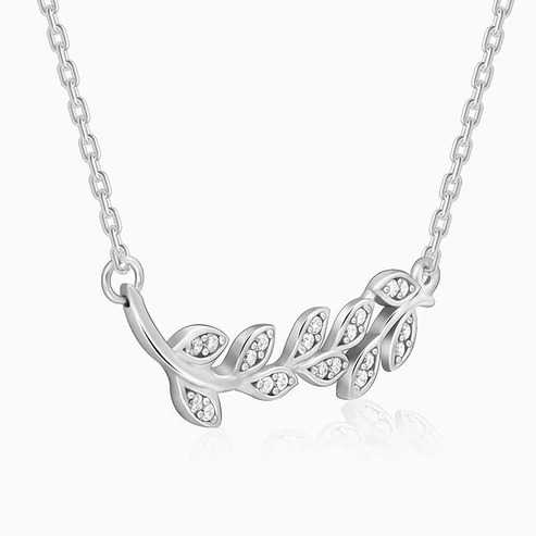 Nitya Silver Leaf Necklace