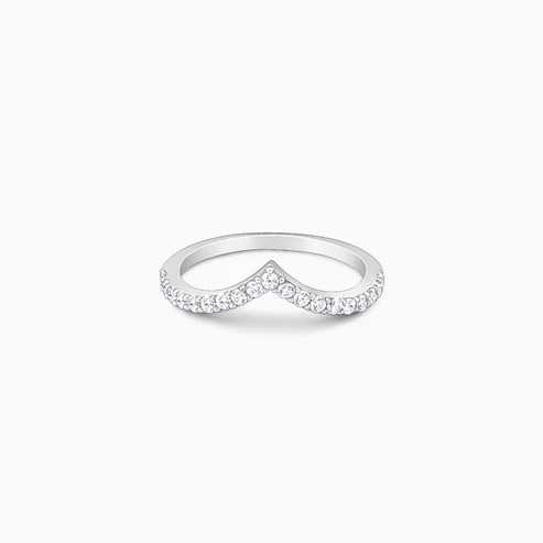 Nitya Silver Solid Shine Vanki Ring