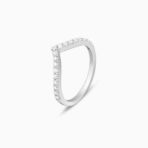 Nitya Silver Solid Shine Vanki Ring