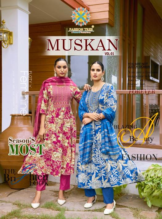 Passion Tree Muskan Vol 1 catalog pakistani style kurti online india