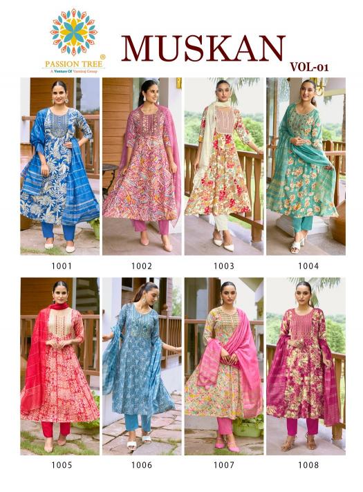 Passion Tree Muskan Vol 1 catalog pakistani style kurti online india