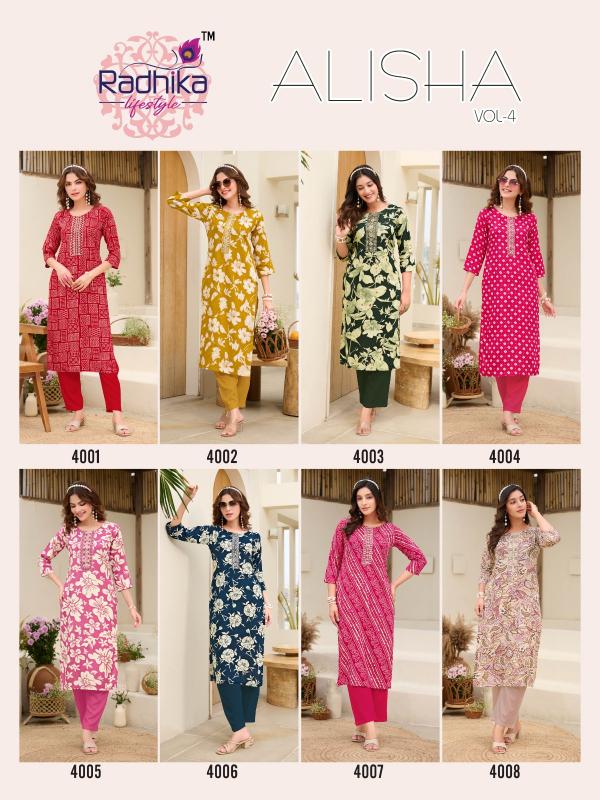 Radhika LifeStyle Alisha Vol 4 catalog indian design kurti